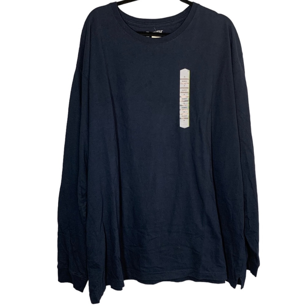 Duluth Trading Navy Relaxed Fit Long Sleeve Heavy Long Tail Tee, 100% Cotton NWT